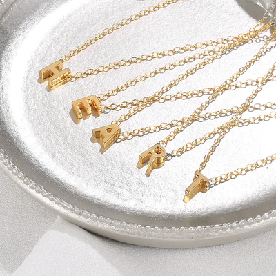 Letter Necklace – Gouden Initiaal Ketting Dames | Persoonlijke Bedel Ketting met Letter