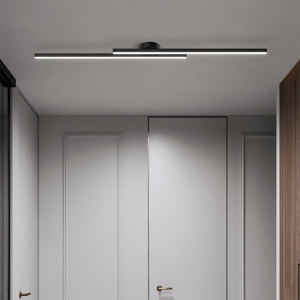 Moderne Aluminium LED Plafondlamp Langwerpig | Semi-Flush Design voor Woonkamer – LineaGlow LED