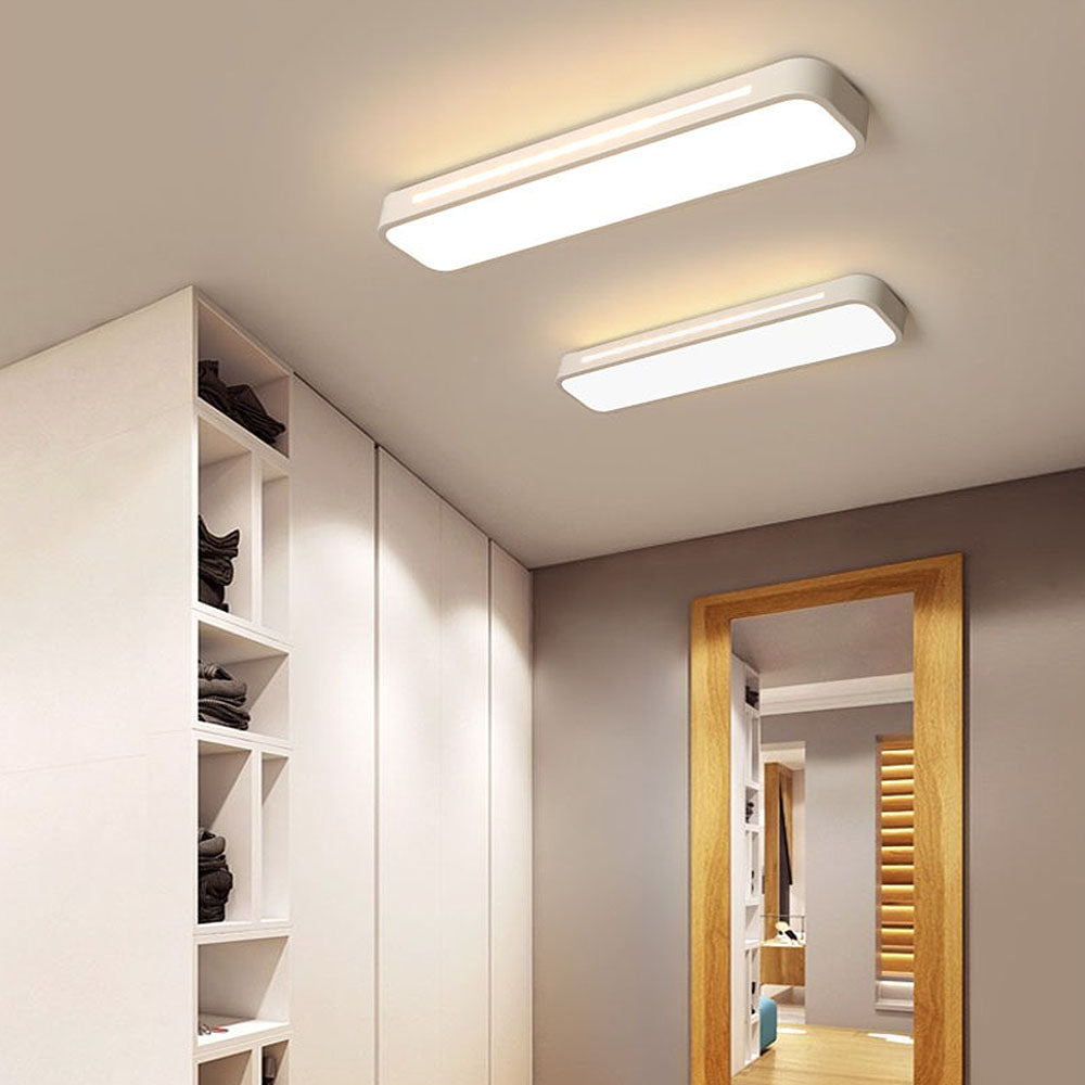 Moderne Scandinavische LED Plafondlamp | Minimalistisch Langwerpig Design voor Woonkamer of Eetkamer – NordiLine LED