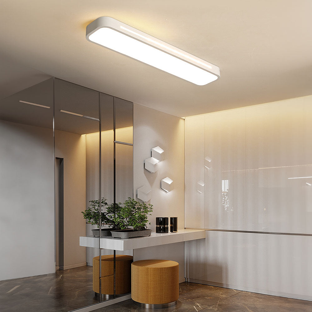 Moderne Scandinavische LED Plafondlamp | Minimalistisch Langwerpig Design voor Woonkamer of Eetkamer – NordiLine LED
