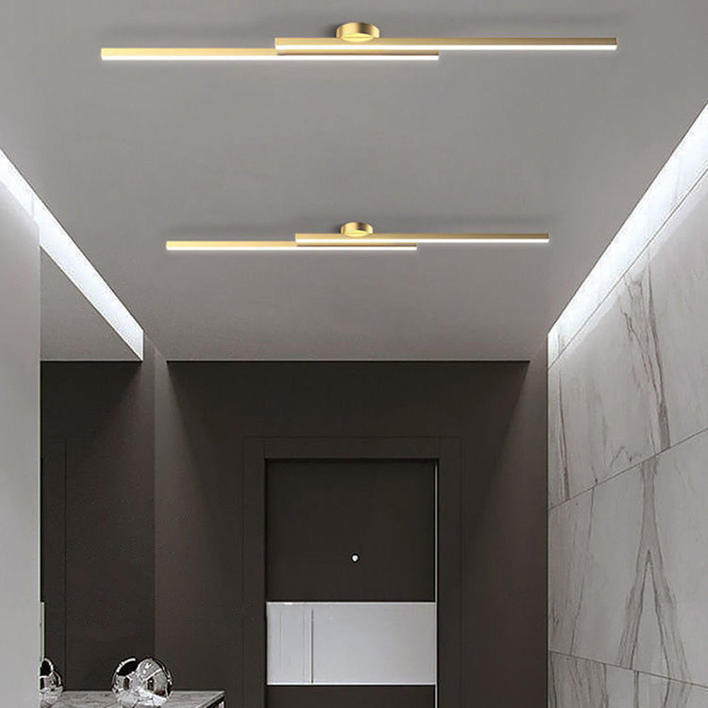 Moderne Aluminium LED Plafondlamp Langwerpig | Semi-Flush Design voor Woonkamer – LineaGlow LED