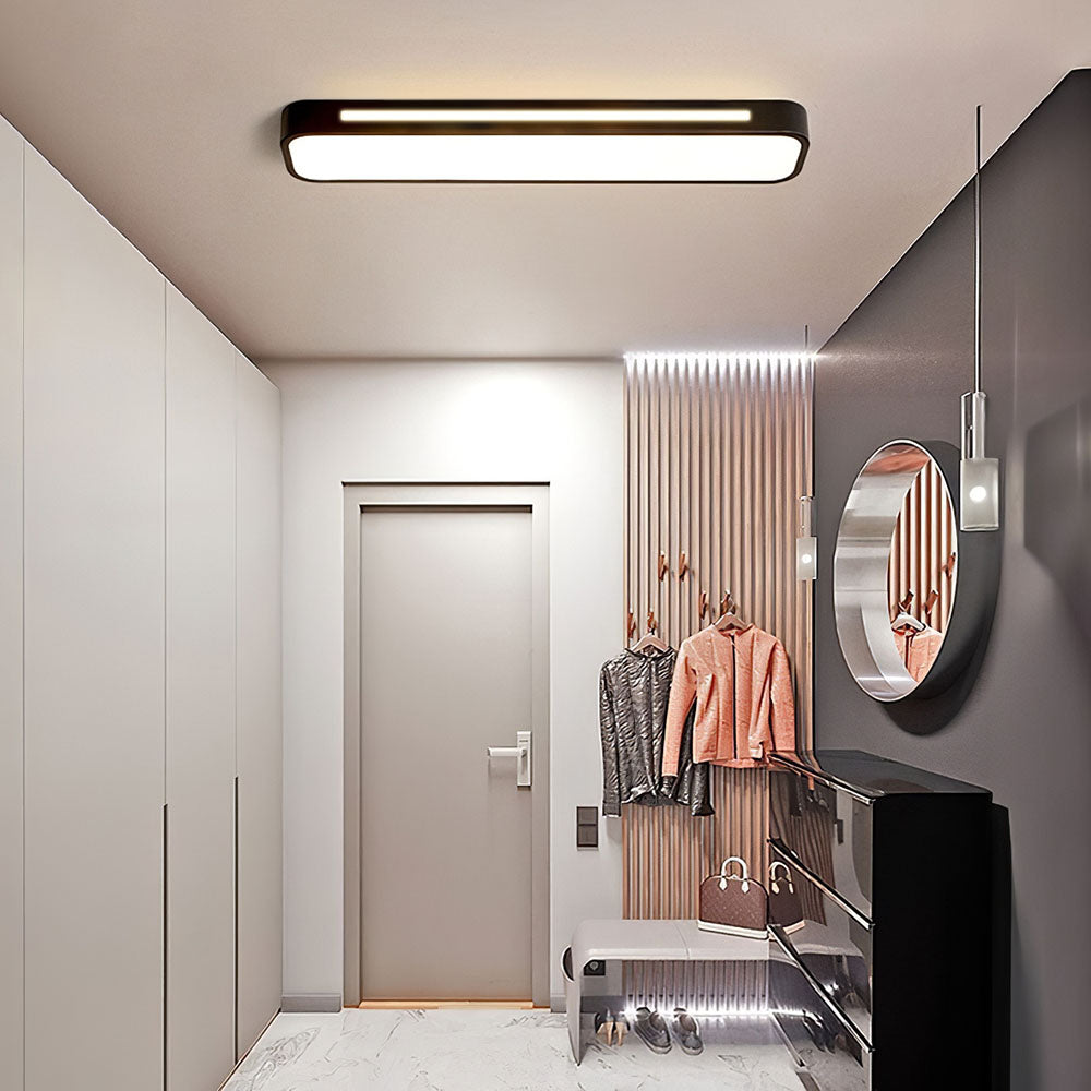 Moderne Scandinavische LED Plafondlamp | Minimalistisch Langwerpig Design voor Woonkamer of Eetkamer – NordiLine LED