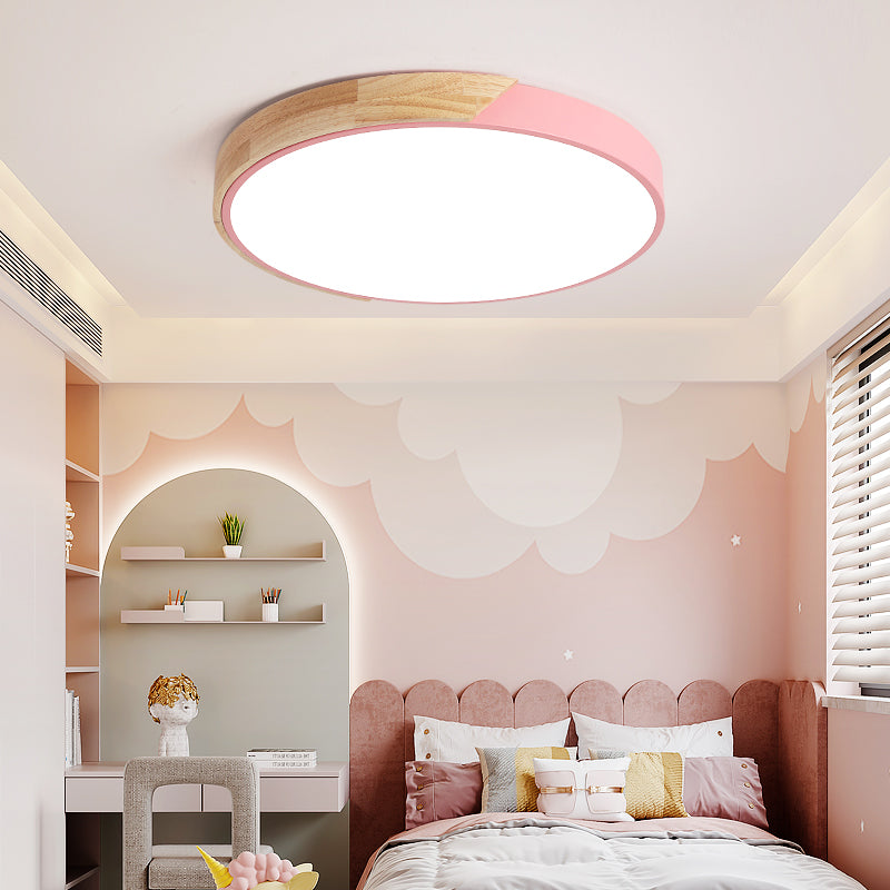 Kleurrijke Ronde LED Plafondlamp | Eenvoudig Modern Design voor Kinderkamer of Speelruimte – ColorGlow LED