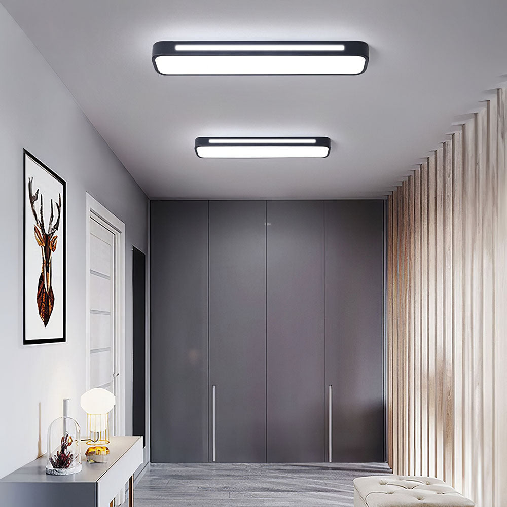 Moderne Scandinavische LED Plafondlamp | Minimalistisch Langwerpig Design voor Woonkamer of Eetkamer – NordiLine LED
