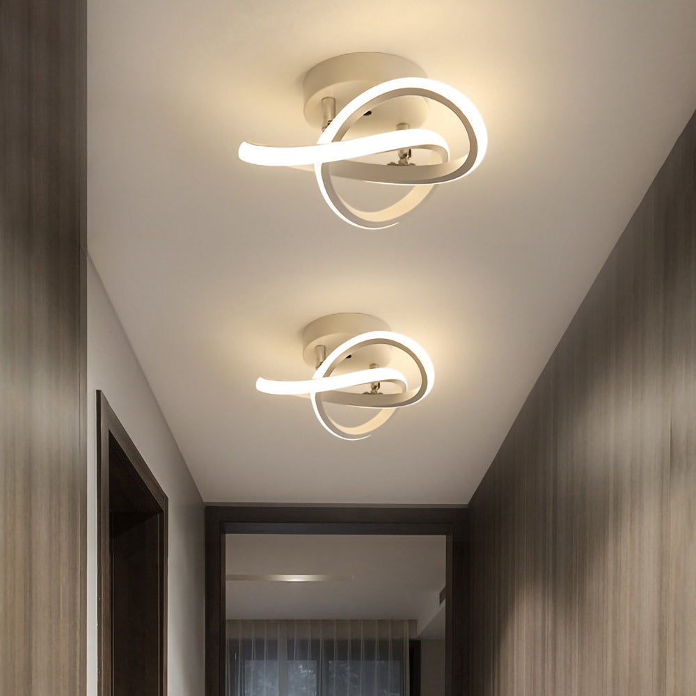 Moderne Witte Metalen LED Plafondlamp | Strak Design voor Woonkamer, Hal of Slaapkamer – WhiteBeam LED