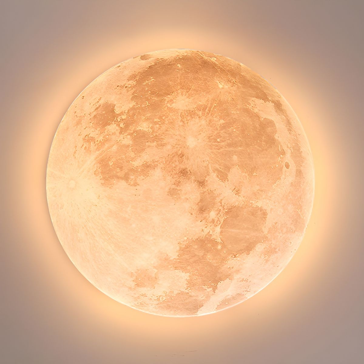 Minimalistische Ronde LED Plafondlamp | Maanachtig Design voor Slaapkamer of Woonkamer – MoonGlow Ceiling Light