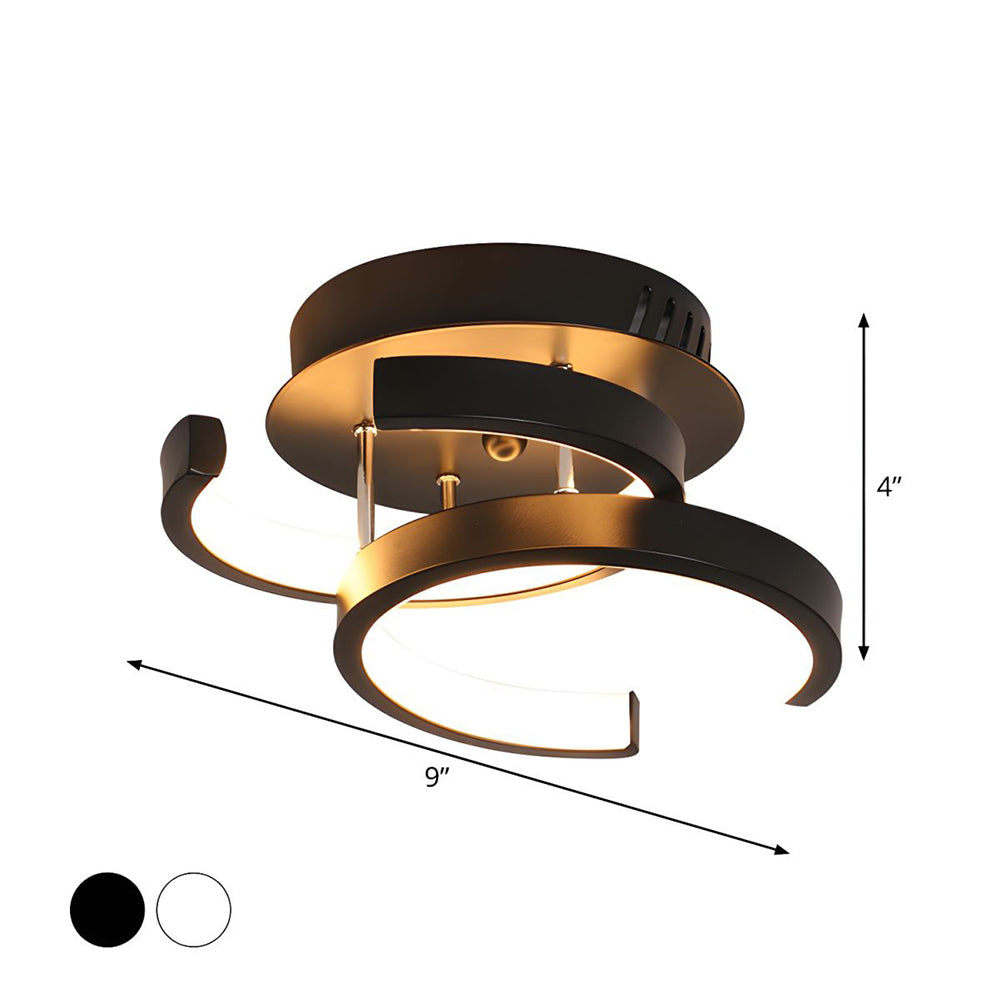 Moderne Witte Metalen LED Plafondlamp | Strak Design voor Woonkamer, Hal of Slaapkamer – WhiteBeam LED