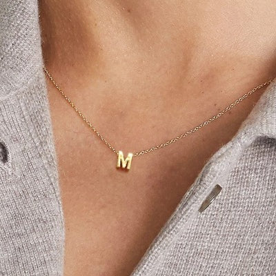 Letter Necklace – Gouden Initiaal Ketting Dames | Persoonlijke Bedel Ketting met Letter