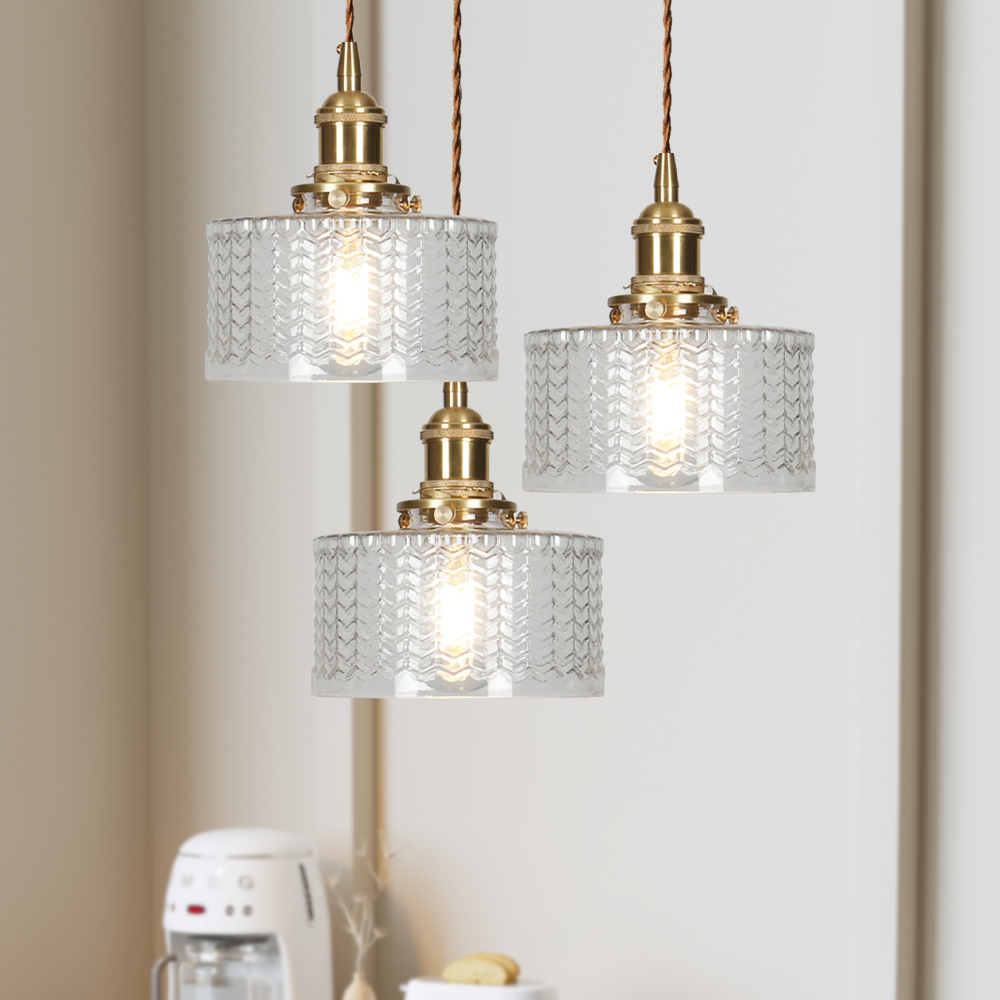 Vintage Cilindervormige Glazen Hanglamp | Elegante Retro Pendellamp voor Eettafel of Hal – GlassCyl Vintage