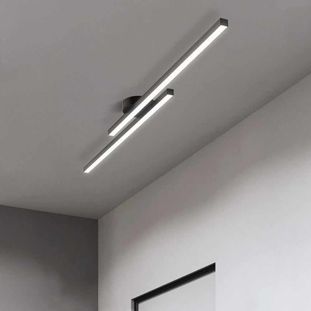 Moderne Aluminium LED Plafondlamp Langwerpig | Semi-Flush Design voor Woonkamer – LineaGlow LED