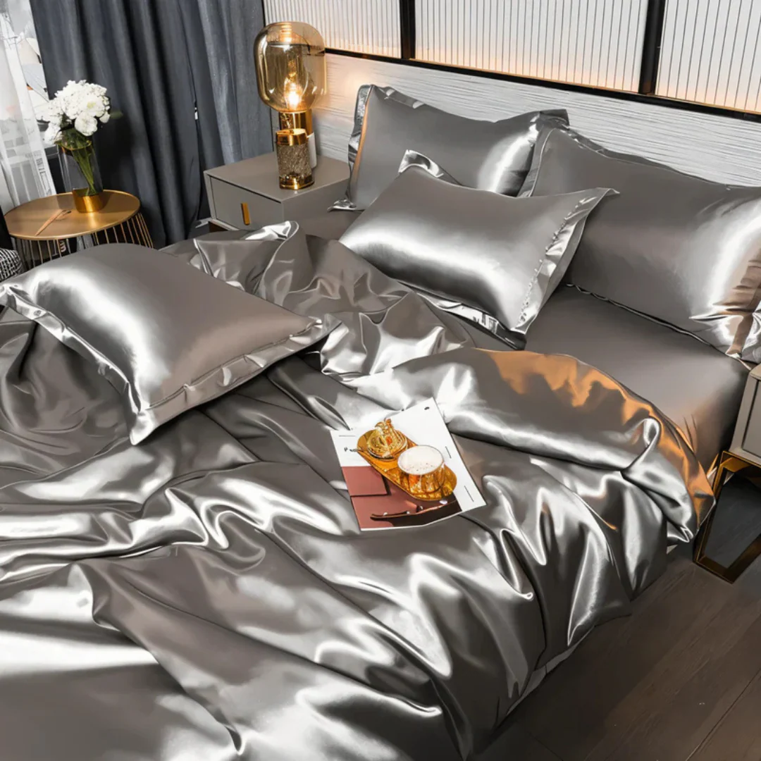 Luxe Zijde Bedovertrek | Ademend en Zijdezacht Dekbedovertrek voor Ultiem Slaapcomfort – SilkEase Set