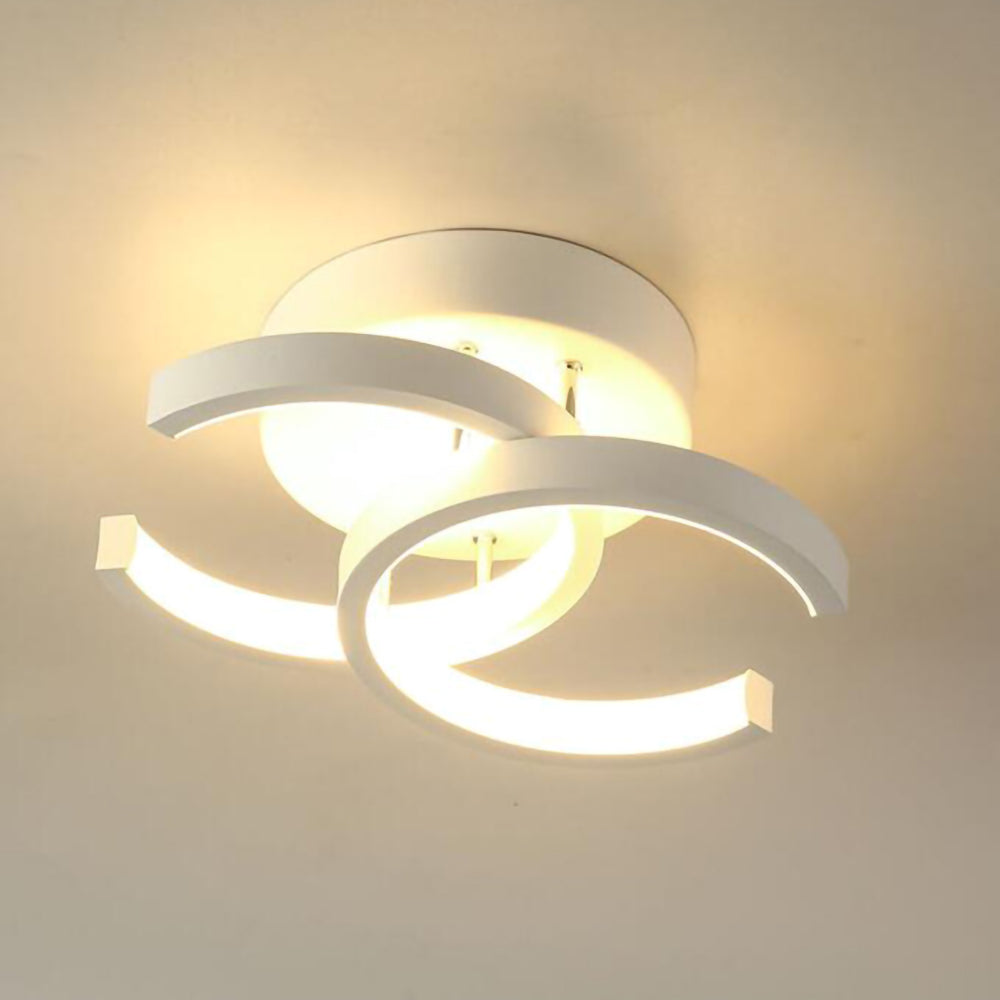 Moderne Witte Metalen LED Plafondlamp | Strak Design voor Woonkamer, Hal of Slaapkamer – WhiteBeam LED