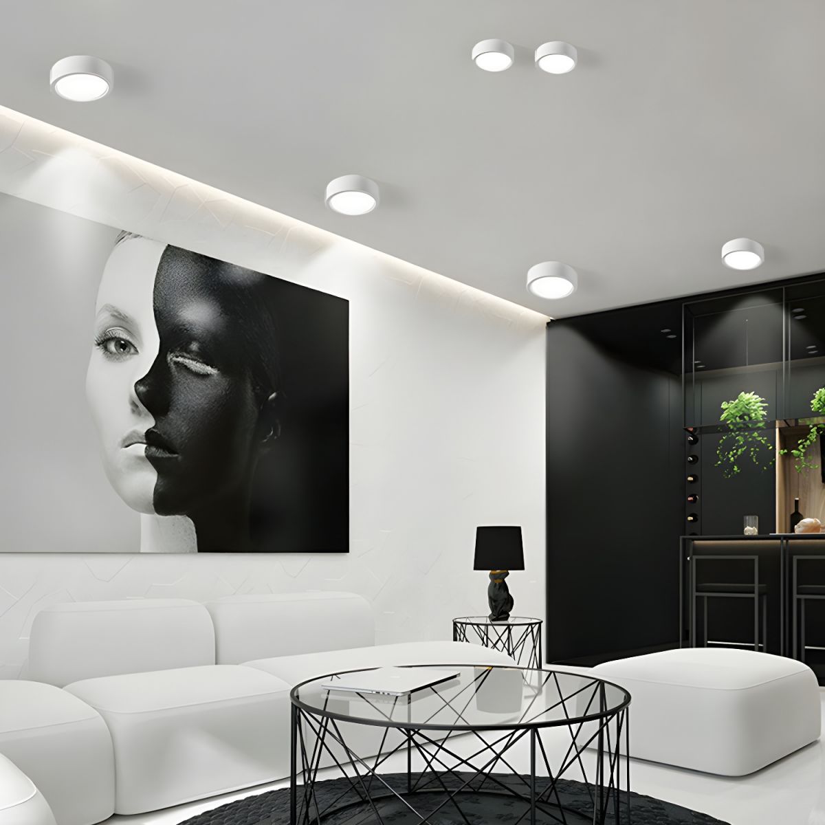 Scandinavische Opbouw Plafondlamp | Moderne Flush LED Verlichting voor Binnen – NordicBeam