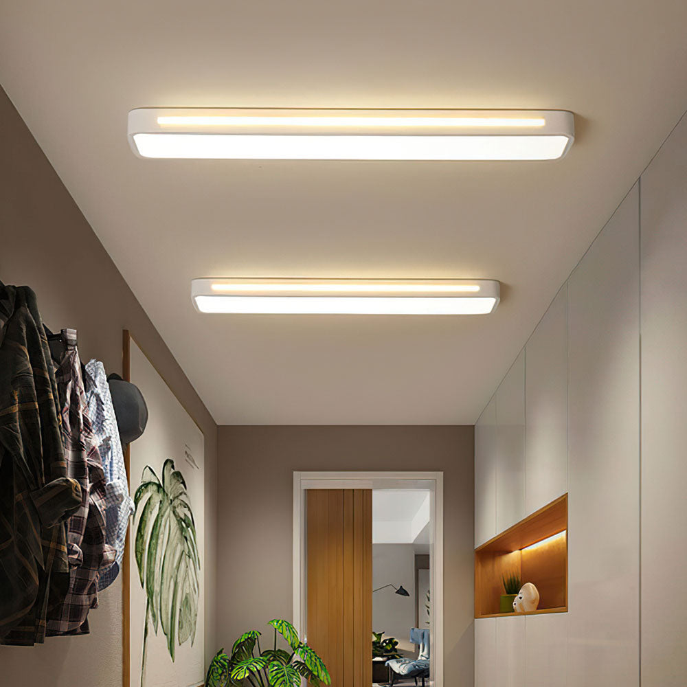 Moderne Scandinavische LED Plafondlamp | Minimalistisch Langwerpig Design voor Woonkamer of Eetkamer – NordiLine LED