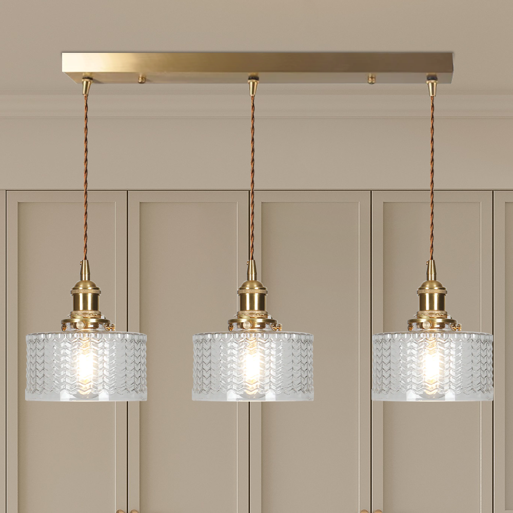 Vintage Cilindervormige Glazen Hanglamp | Elegante Retro Pendellamp voor Eettafel of Hal – GlassCyl Vintage