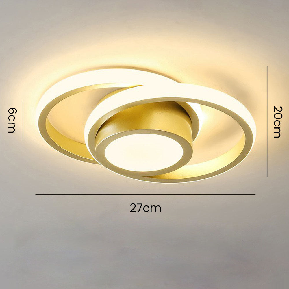 Minimalistische LED Plafondlamp met Dubbele Ring | Modern Design voor Woonkamer of Slaapkamer – TwinHalo LED