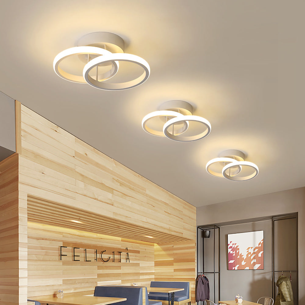 Moderne Witte Metalen LED Plafondlamp | Strak Design voor Woonkamer, Hal of Slaapkamer – WhiteBeam LED