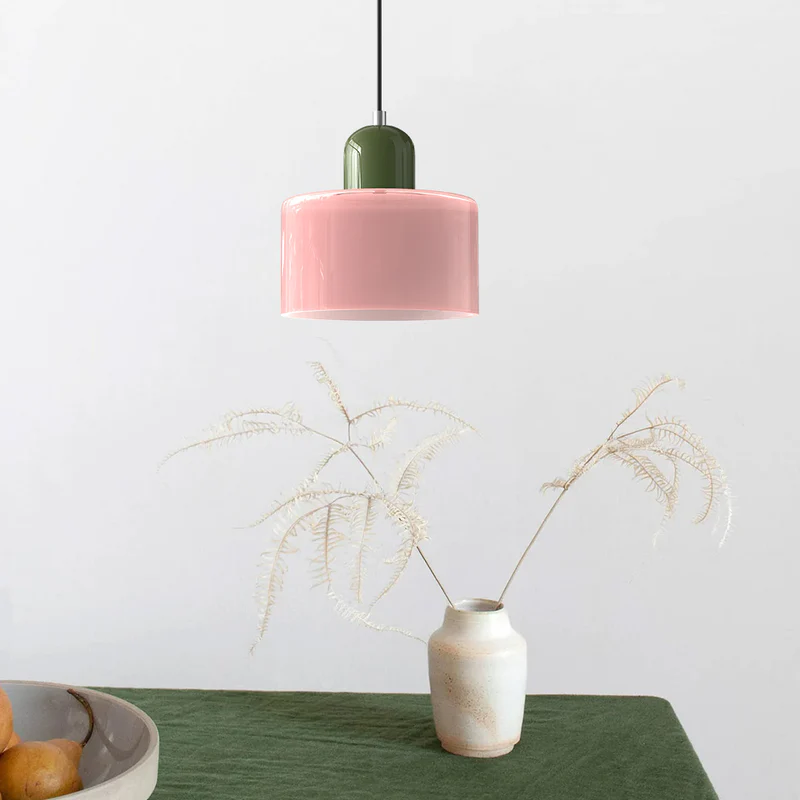 Kleine Bauhaus Glazen Hanglamp | Artistieke Designlamp voor Keukeneiland of Bar – BauArt Pendant