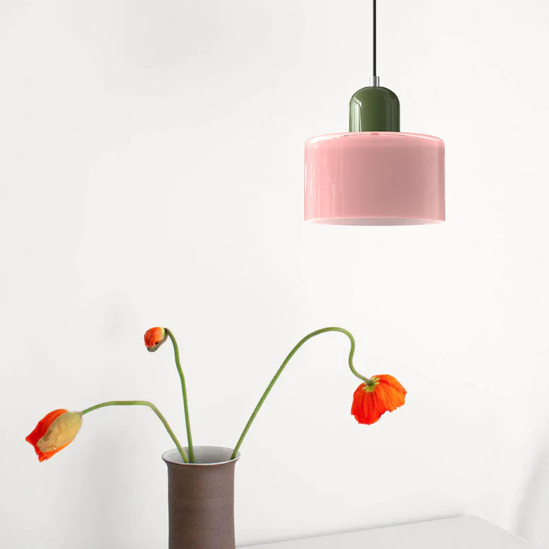 Kleine Bauhaus Glazen Hanglamp | Artistieke Designlamp voor Keukeneiland of Bar – BauArt Pendant