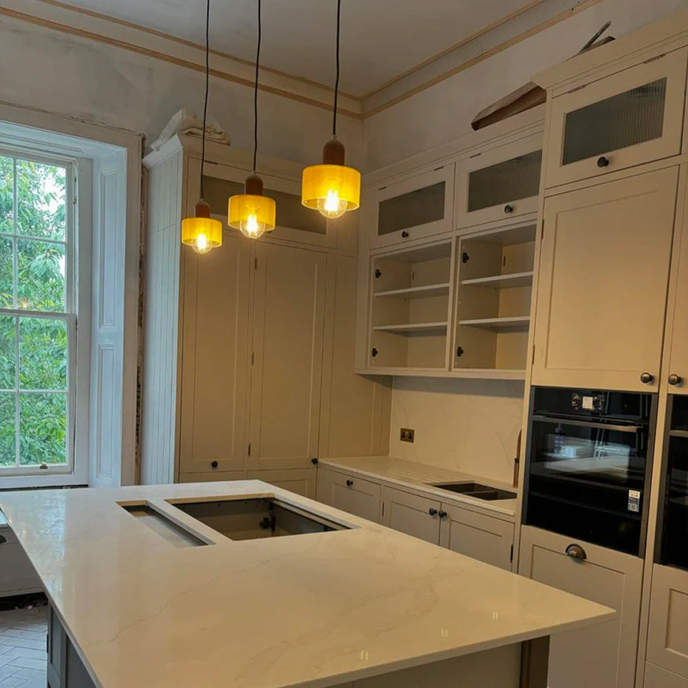 Kleine Bauhaus Glazen Hanglamp | Artistieke Designlamp voor Keukeneiland of Bar – BauArt Pendant