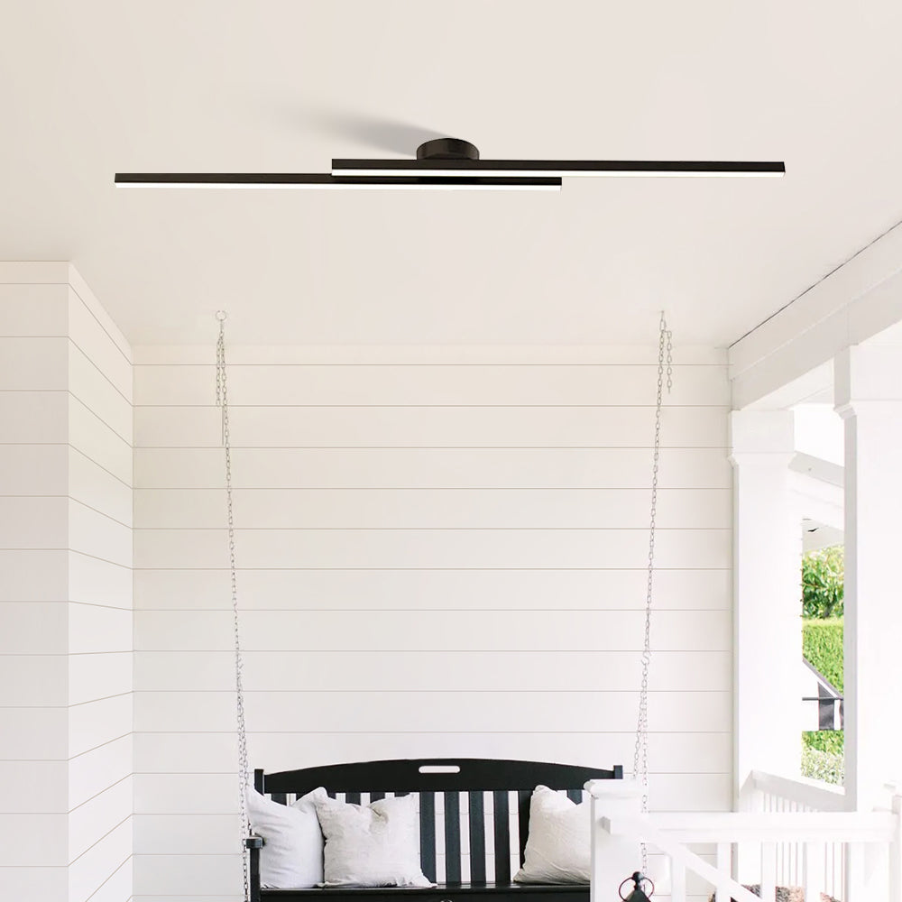 Moderne Aluminium LED Plafondlamp Langwerpig | Semi-Flush Design voor Woonkamer – LineaGlow LED