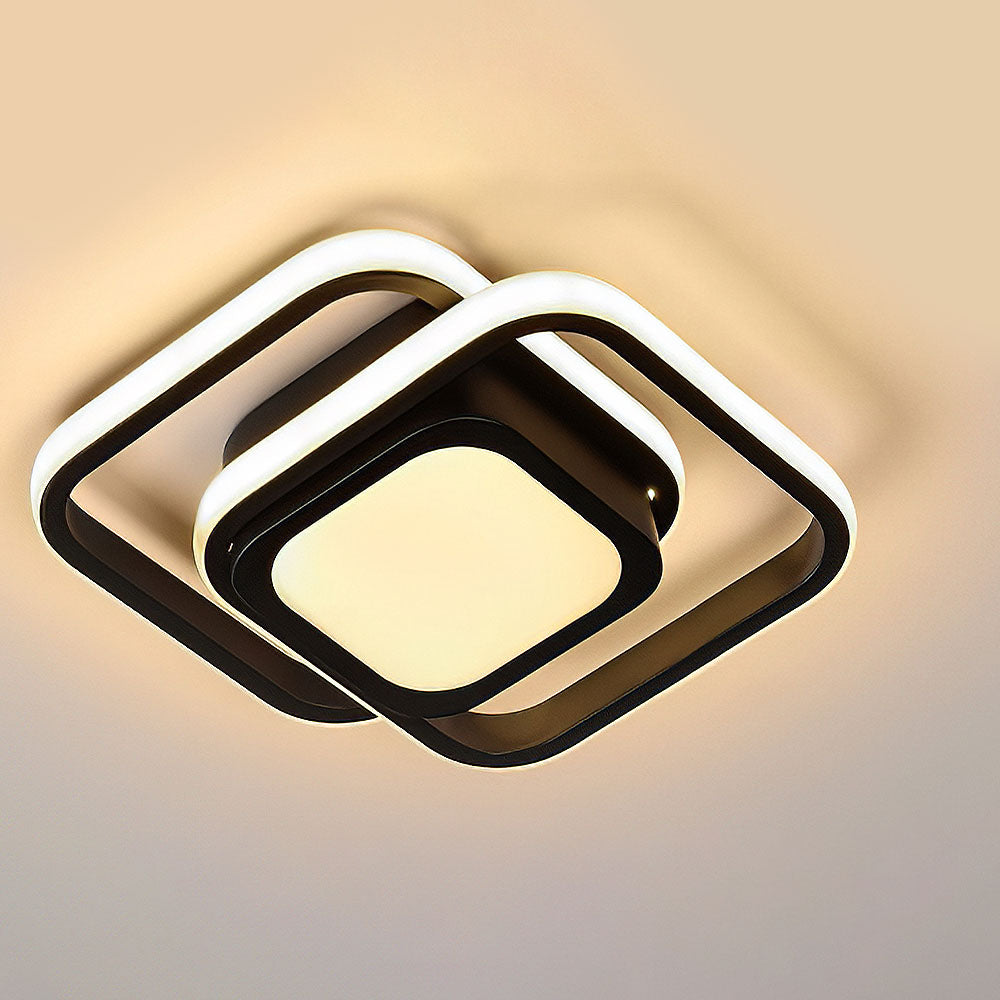 Minimalistische LED Plafondlamp met Dubbele Ring | Modern Design voor Woonkamer of Slaapkamer – TwinHalo LED