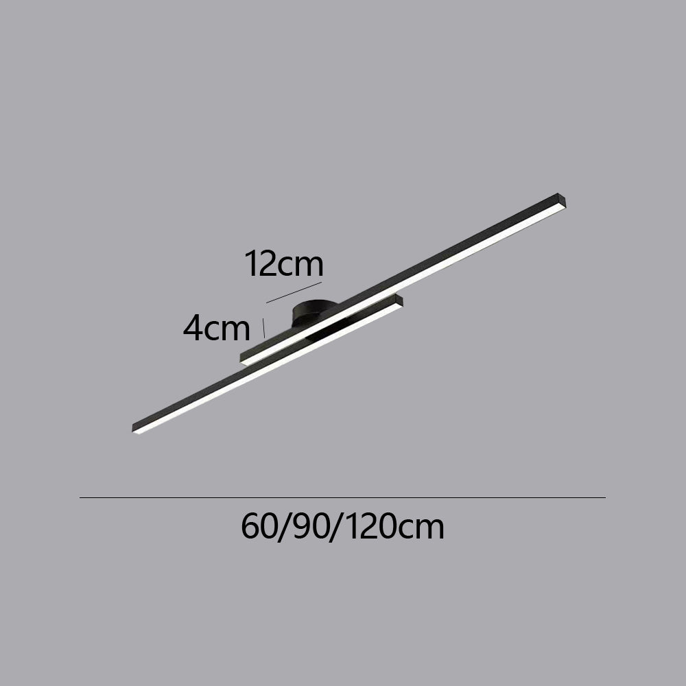 Moderne Aluminium LED Plafondlamp Langwerpig | Semi-Flush Design voor Woonkamer – LineaGlow LED
