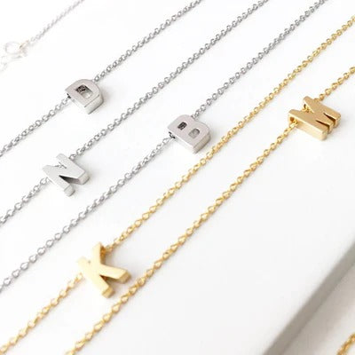 Letter Necklace – Gouden Initiaal Ketting Dames | Persoonlijke Bedel Ketting met Letter