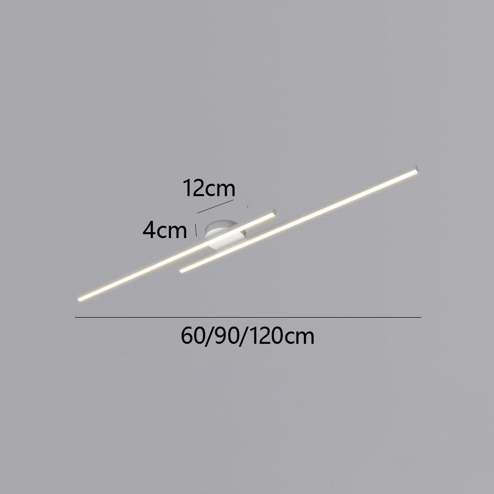Moderne Aluminium LED Plafondlamp Langwerpig | Semi-Flush Design voor Woonkamer – LineaGlow LED