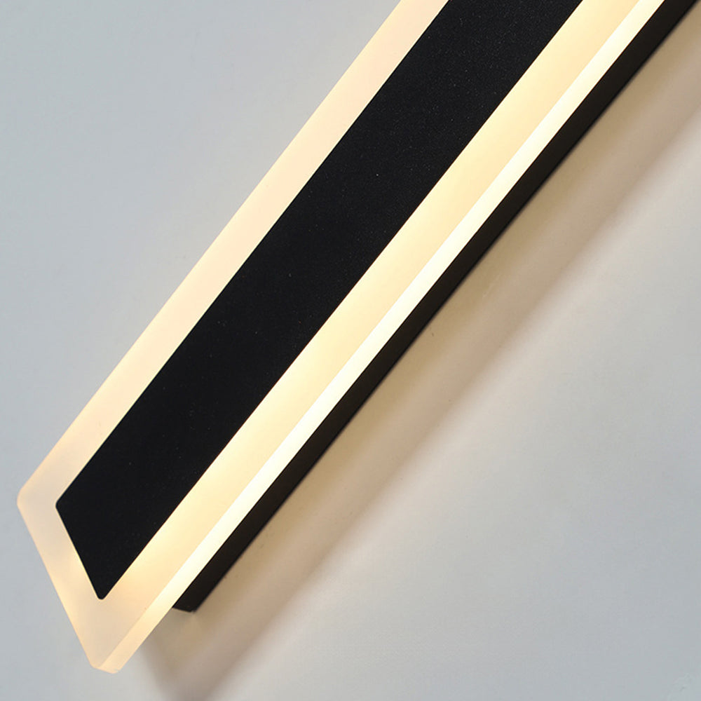 IP65 Zwarte LED Buitenlamp | Moderne Minimalistische Wandlamp van Acryl voor Tuin of Gevel – AcriGlow Outdoor