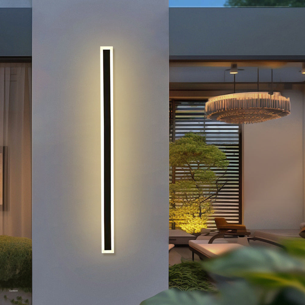 IP65 Zwarte LED Buitenlamp | Moderne Minimalistische Wandlamp van Acryl voor Tuin of Gevel – AcriGlow Outdoor