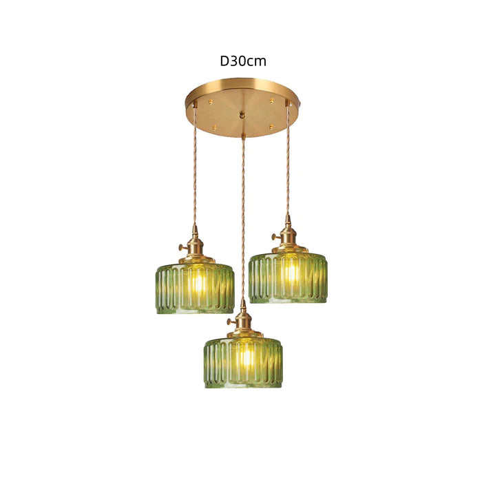Vintage Cilindervormige Glazen Hanglamp | Elegante Retro Pendellamp voor Eettafel of Hal – GlassCyl Vintage