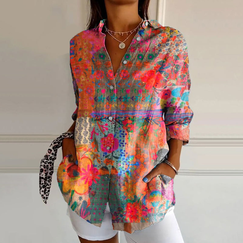 Elegante Blouse met Bloemenprint – Anna