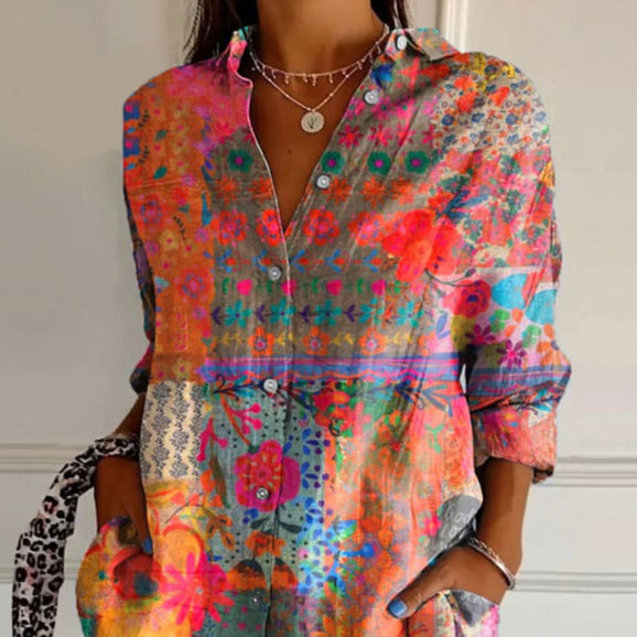 Elegante Blouse met Bloemenprint – Anna