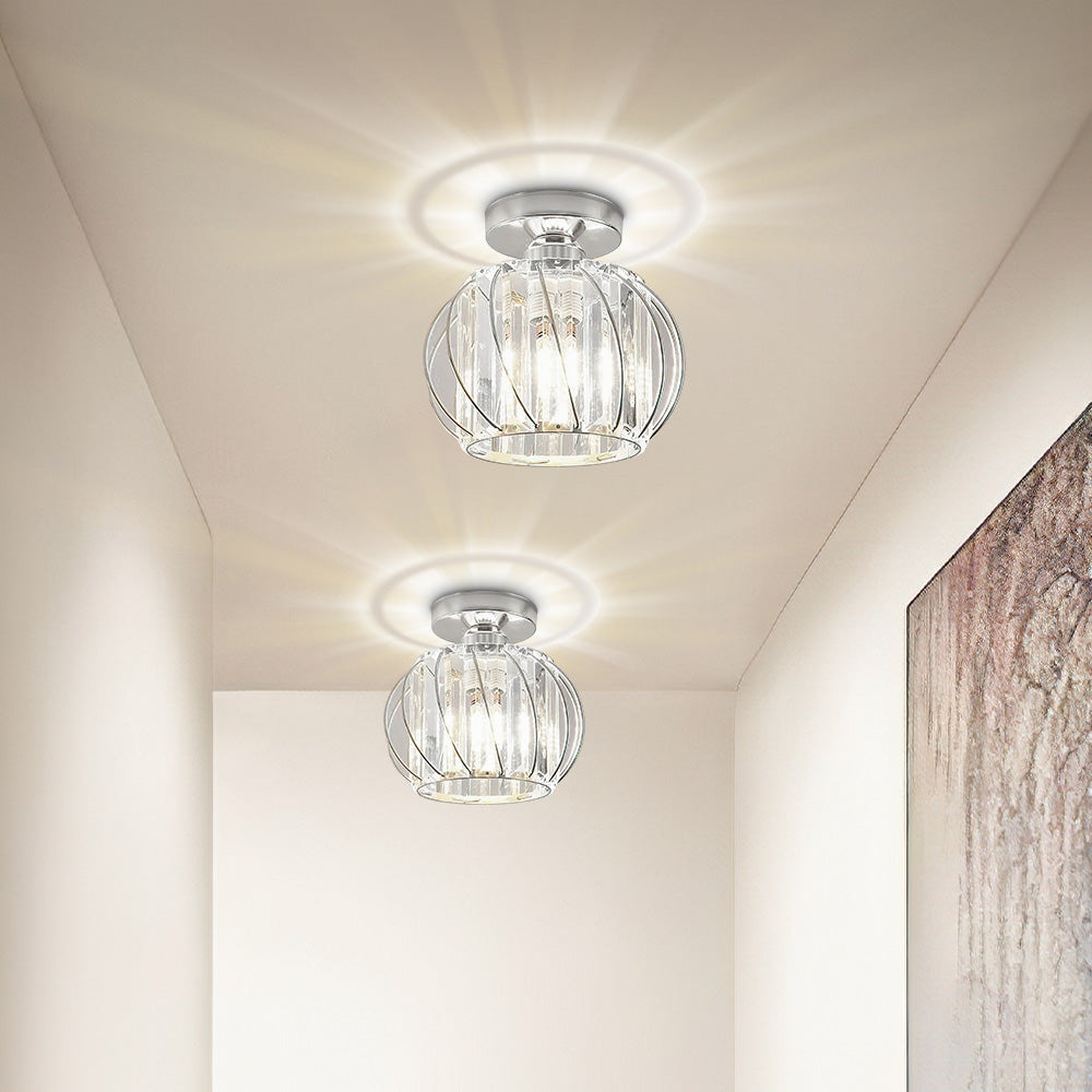 Nordic Luxe Plafondlamp van Glas | Designlamp voor Hal, Gang of Overloop – ScandiLuxe Glow