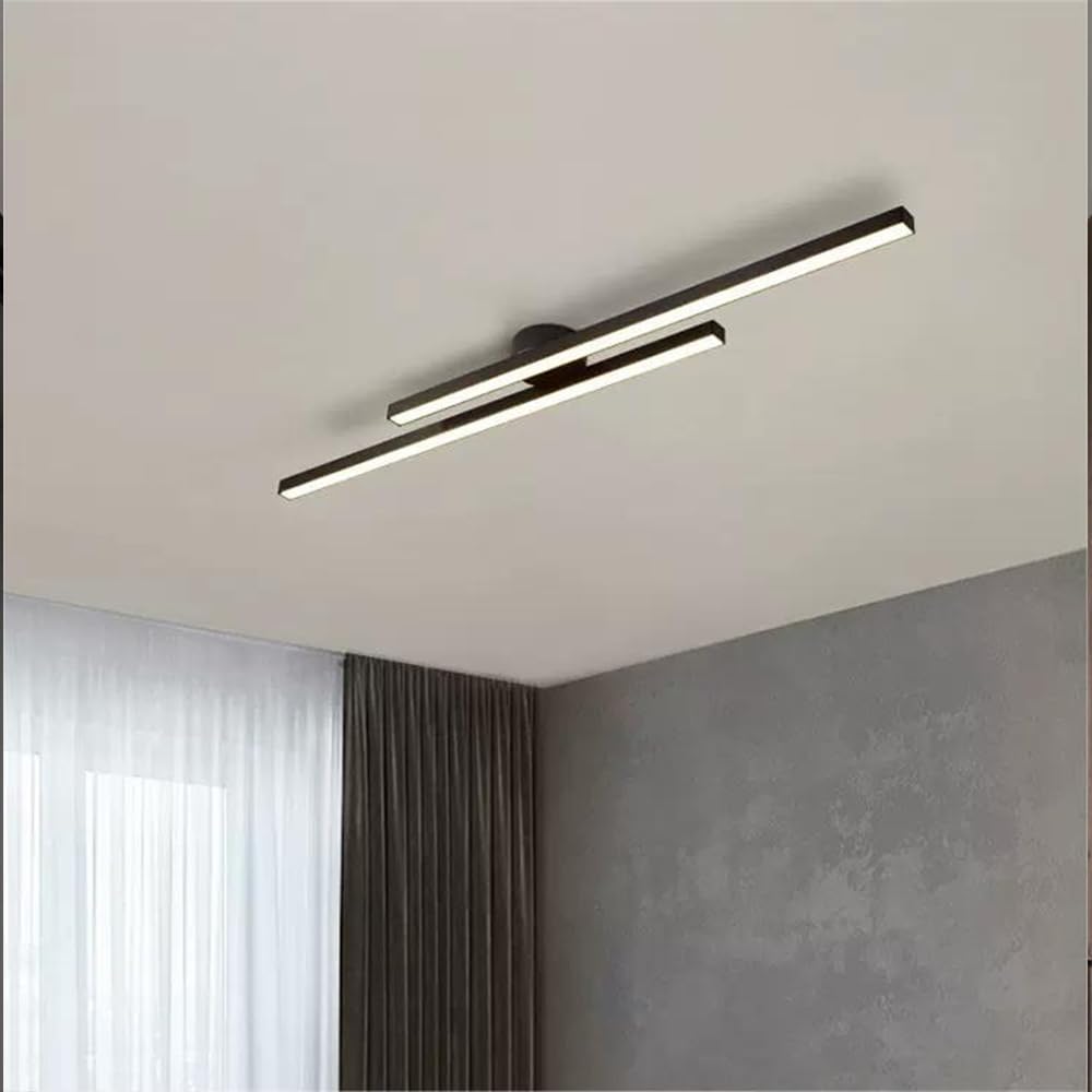 Moderne Aluminium LED Plafondlamp Langwerpig | Semi-Flush Design voor Woonkamer – LineaGlow LED