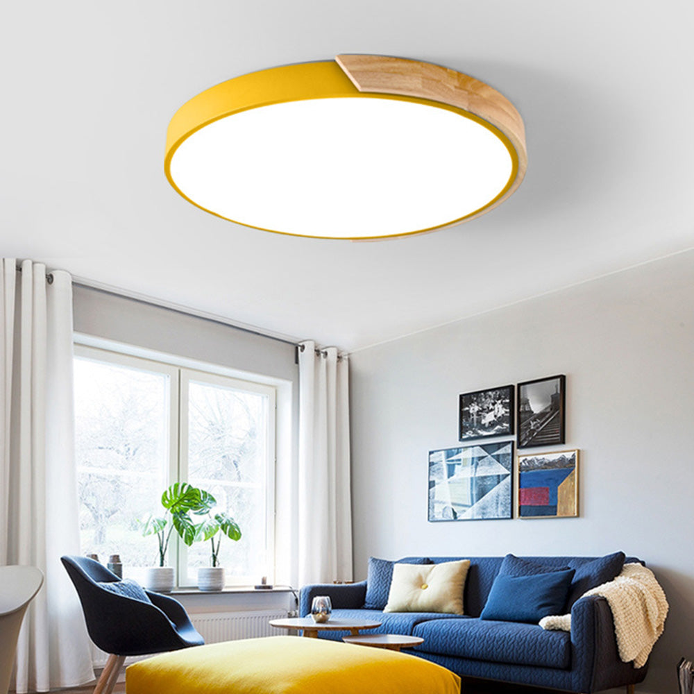 Kleurrijke Ronde LED Plafondlamp | Eenvoudig Modern Design voor Kinderkamer of Speelruimte – ColorGlow LED