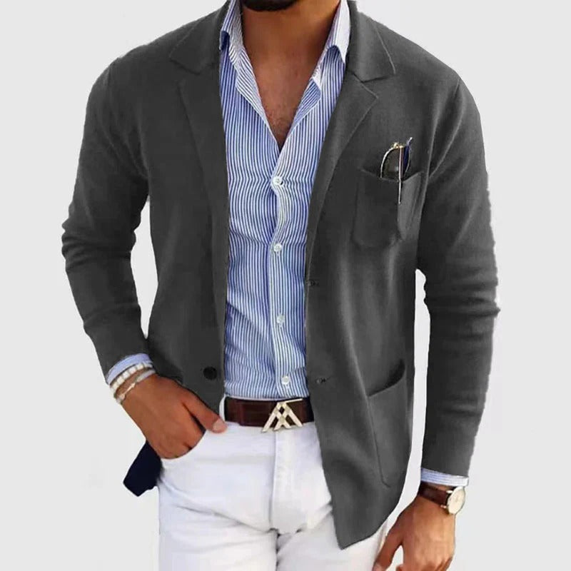 Stijlvolle Herenblazer met Klepzakken | Casual & Elegant Colbert voor Elke Gelegenheid