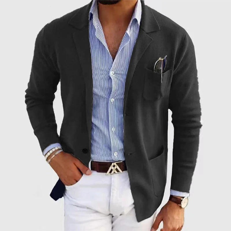 Stijlvolle Herenblazer met Klepzakken | Casual & Elegant Colbert voor Elke Gelegenheid