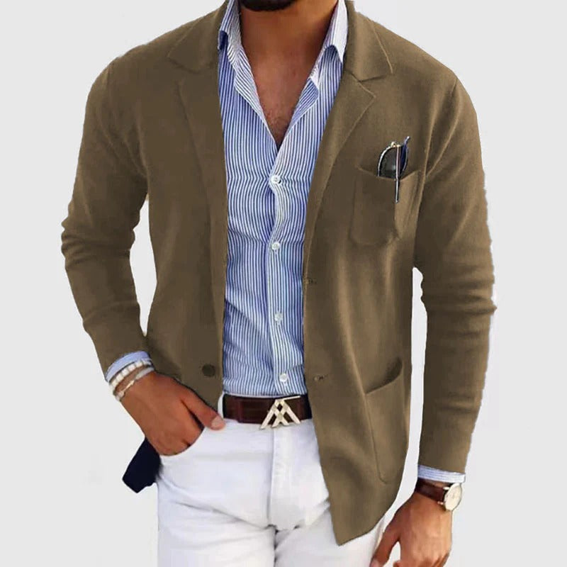 Stijlvolle Herenblazer met Klepzakken | Casual & Elegant Colbert voor Elke Gelegenheid