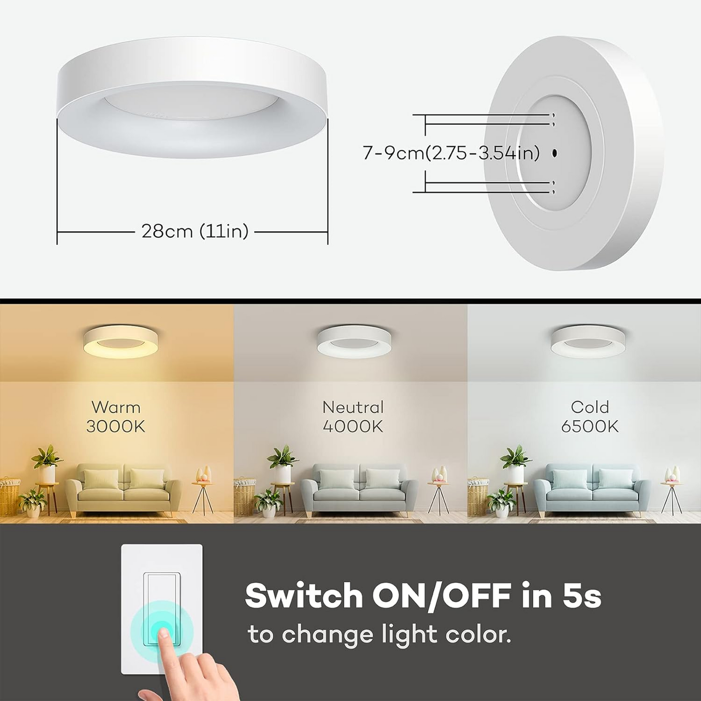 Creatieve Kleurrijke LED Plafondlamp | Eenvoudig Modern Design voor Kinderkamer of Speelruimte – ColorGlow Creative