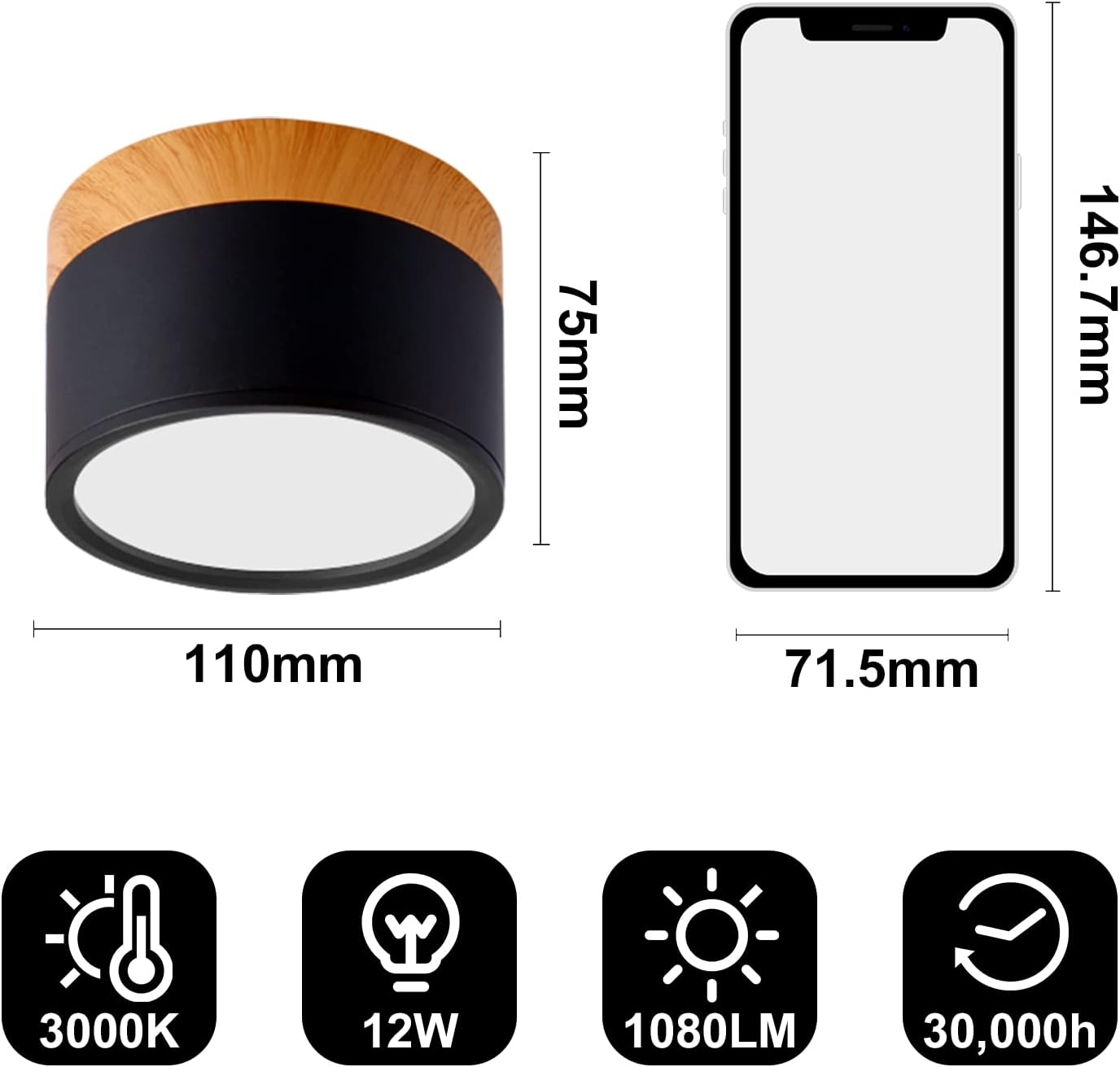 Kleine Cilinder Plafondlamp | Moderne Flush Mount Lamp voor Hal, Toilet of Overloop – MiniTube Ceiling Light