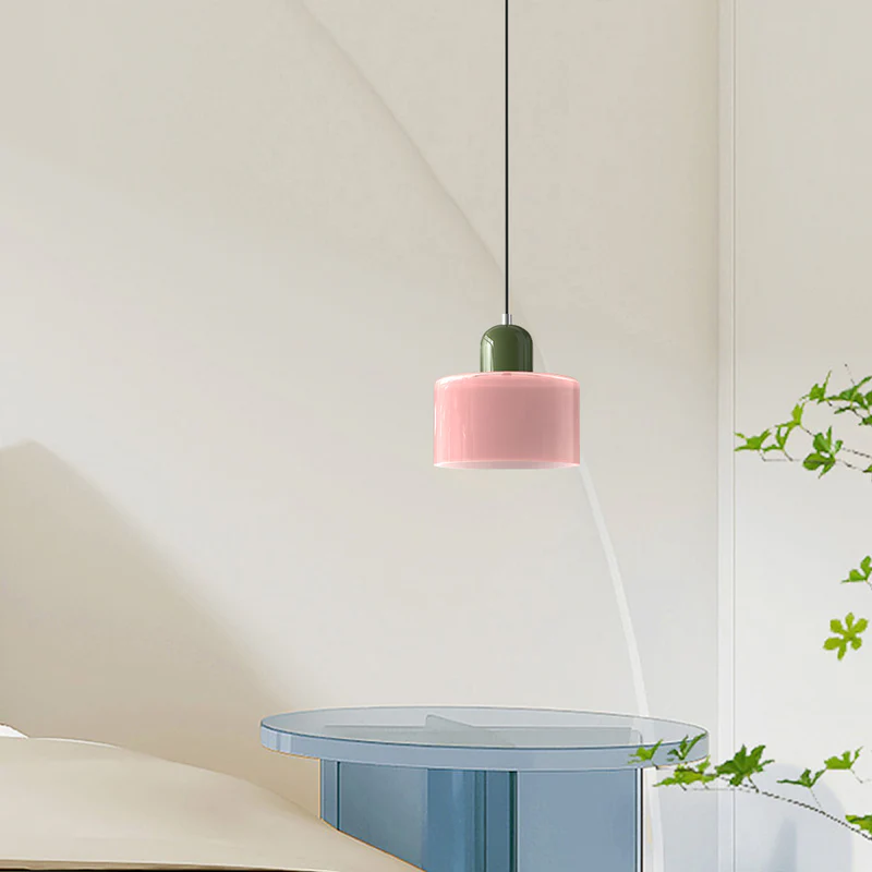 Kleine Bauhaus Glazen Hanglamp | Artistieke Designlamp voor Keukeneiland of Bar – BauArt Pendant