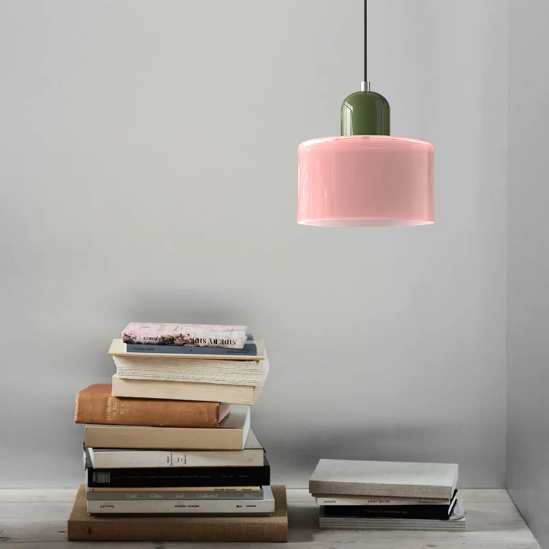 Kleine Bauhaus Glazen Hanglamp | Artistieke Designlamp voor Keukeneiland of Bar – BauArt Pendant