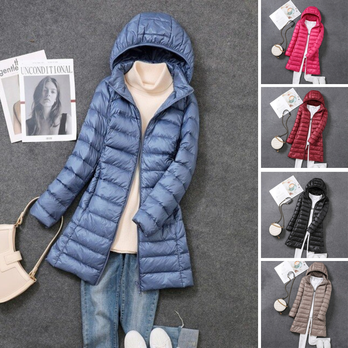 Lange Donsjas Met Afneembare Capuchon | Warm