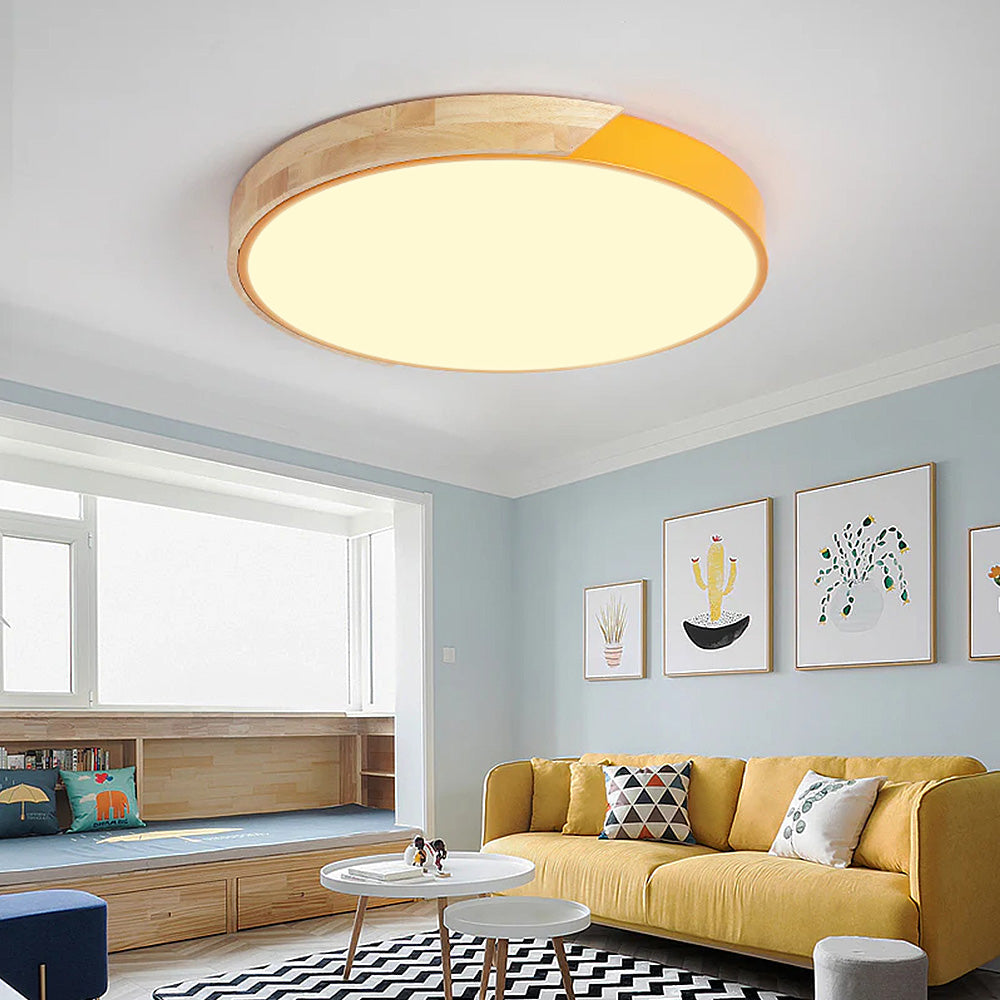 Kleurrijke Ronde LED Plafondlamp | Eenvoudig Modern Design voor Kinderkamer of Speelruimte – ColorGlow LED