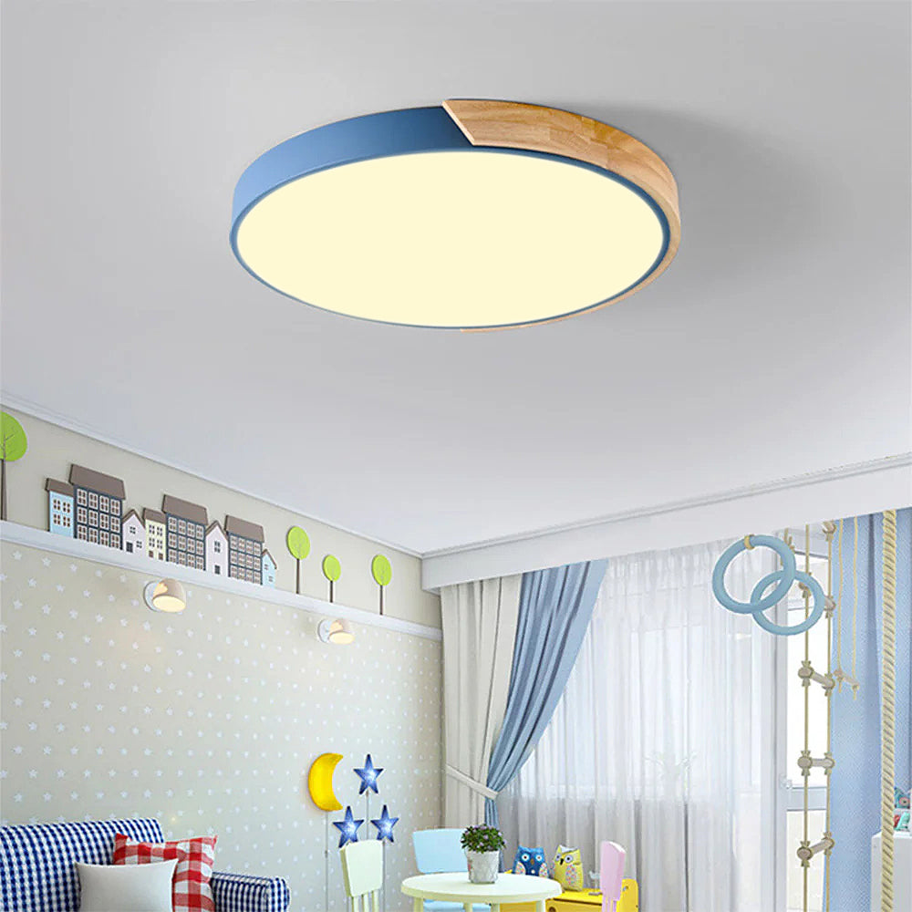 Kleurrijke Ronde LED Plafondlamp | Eenvoudig Modern Design voor Kinderkamer of Speelruimte – ColorGlow LED