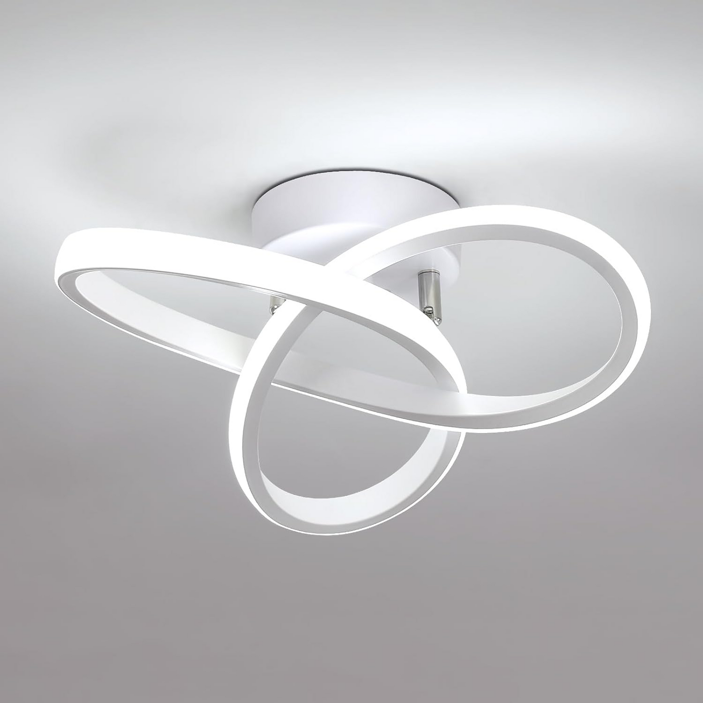 Moderne Witte Metalen LED Plafondlamp | Strak Design voor Woonkamer, Hal of Slaapkamer – WhiteBeam LED