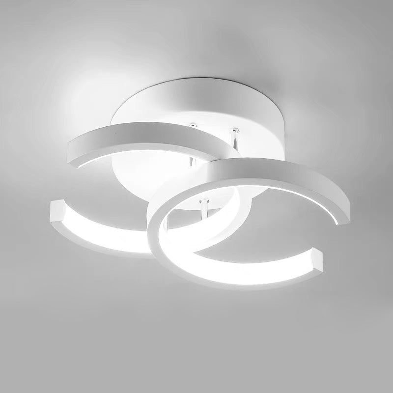 Moderne Witte Metalen LED Plafondlamp | Strak Design voor Woonkamer, Hal of Slaapkamer – WhiteBeam LED