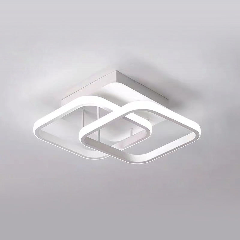Moderne Witte Metalen LED Plafondlamp | Strak Design voor Woonkamer, Hal of Slaapkamer – WhiteBeam LED